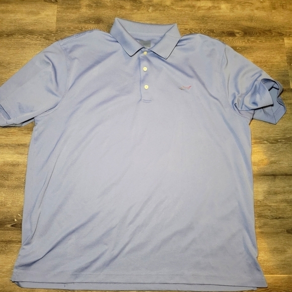 Greg Norman Polo Shirt Mens XXL 2XL Light Blue Play Dry Short Sleeve Golf - Picture 1 of 11